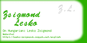 zsigmond lesko business card